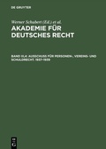 Cover: Ausschu&szlig; f&uuml;r Personen-, Vereins- und Schuldrecht. 1937-1939 - De Gruyter