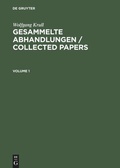 Cover: Gesammelte Abhandlungen / Collected Papers. Volume 1+2 - De Gruyter