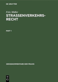 Abbildung von: Straßenverkehrsrecht - De Gruyter