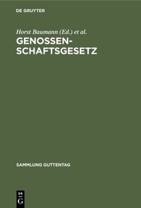 Abbildung von: Genossenschaftsgesetz - De Gruyter