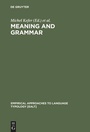 Cover: Meaning and Grammar - De Gruyter Mouton