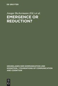 Cover: Emergence or Reduction? - De Gruyter
