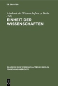 Cover: Einheit der Wissenschaften - De Gruyter