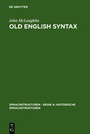 Cover: Old English Syntax - De Gruyter
