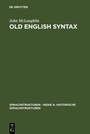 Cover: Old English Syntax - De Gruyter