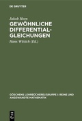 Cover: Gew&ouml;hnliche Differentialgleichungen - De Gruyter