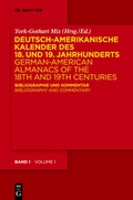 Cover: Deutsch-amerikanische Kalender des 18. und 19. Jahrhunderts / German-American Almanacs of the 18th and 19th Centuries - De Gruyter