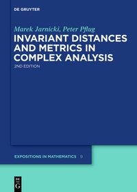 Abbildung von: Invariant Distances and Metrics in Complex Analysis - De Gruyter