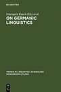 Cover: On Germanic Linguistics - De Gruyter Mouton