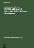 Cover: Predicates and Terms in Functional Grammar - De Gruyter Mouton