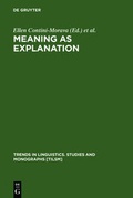 Cover: Meaning as Explanation - De Gruyter Mouton