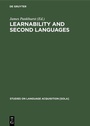 Cover: Learnability and second languages - De Gruyter Mouton