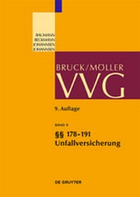 Abbildung von: VVG / §§ 178-191; Allgemeine Unfallversicherungsbedingungen 2008 - De Gruyter