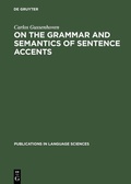 Cover: On the Grammar and Semantics of Sentence Accents - De Gruyter Mouton