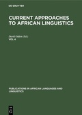 Cover: Current Approaches to African Linguistics. Vol 4 - De Gruyter Mouton