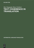Cover: Text Coherence in Translation - De Gruyter Mouton