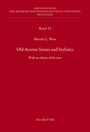 Cover: Old Avestan Syntax and Stylistics - De Gruyter