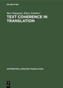 Cover: Text Coherence in Translation - De Gruyter Mouton