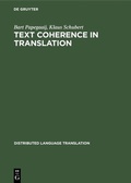 Cover: Text Coherence in Translation - De Gruyter Mouton