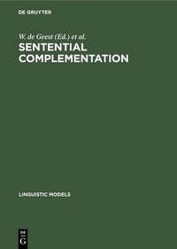 Enlarge image Cover: Sentential Complementation - De Gruyter Mouton