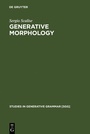Cover: Generative Morphology - De Gruyter Mouton