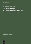 Cover: Sentential Complementation - De Gruyter Mouton