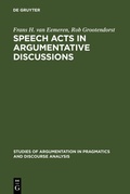 Cover: Speech Acts in Argumentative Discussions - De Gruyter Mouton