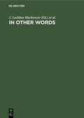 Cover: In Other Words - De Gruyter Mouton