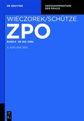 Cover: Zivilprozessordnung und Nebengesetze / &sect;&sect; 253-299a - De Gruyter