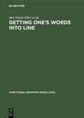 Cover: Getting One's Words into Line - De Gruyter Mouton