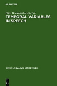 Abbildung von: Temporal Variables in Speech - De Gruyter Mouton