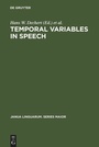 Cover: Temporal Variables in Speech - De Gruyter Mouton