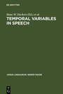 Cover: Temporal Variables in Speech - De Gruyter Mouton