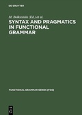 Cover: Syntax and Pragmatics in Functional Grammar - De Gruyter Mouton