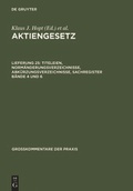 Abbildung von: Aktiengesetz / Titeleien, Normänderungsverzeichnisse, Abkürzungsverzeichnisse, Sachregister Bände 4 und 6 - De Gruyter