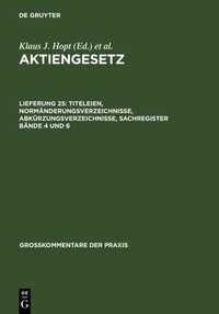 Abbildung von: Titeleien, Normänderungsverzeichnisse, Abkürzungsverzeichnisse, Sachregister Bände 4 und 6 - De Gruyter