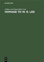 Cover: Homage to W. R. Lee - De Gruyter Mouton