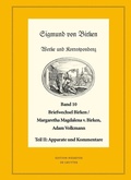 Cover: Der Briefwechsel zwischen Sigmund von Birken und Margaretha Magdalena von Birken und Adam Volkmann - De Gruyter