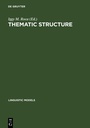 Cover: Thematic Structure - De Gruyter Mouton