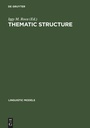 Cover: Thematic Structure - De Gruyter Mouton