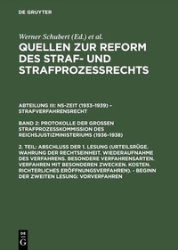 Abbildung von: Abschluß der 1. Lesung (Urteilsrüge. Wahrung der Rechtseinheit. ...). - Beginn der zweiten Lesung: Vorverfahren - De Gruyter