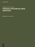 Cover: Fontes Historiae Iuris Gentium / 1815 - 1945 - De Gruyter