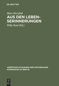 Cover: Aus den Lebenserinnerungen - De Gruyter