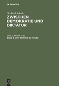Cover: Von Br&uuml;ning zu Hitler - De Gruyter