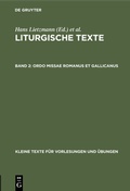 Cover: Ordo missae Romanus et Gallicanus - De Gruyter