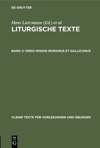 Abbildung von: Ordo missae Romanus et Gallicanus - De Gruyter