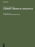 Cover: Linguistics in Sub-Saharan Africa - De Gruyter Mouton