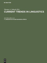 Enlarge image Cover: Linguistics in Sub-Saharan Africa - De Gruyter Mouton