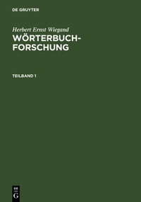 Abbildung von: Wörterbuchforschung. Teilband 1 - De Gruyter