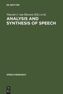Cover: Analysis and Synthesis of Speech - De Gruyter Mouton